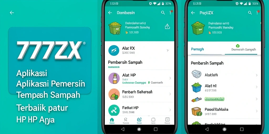 Antarmuka bersih aplikasi Pembersih Sampah 777ZX yang efisien.