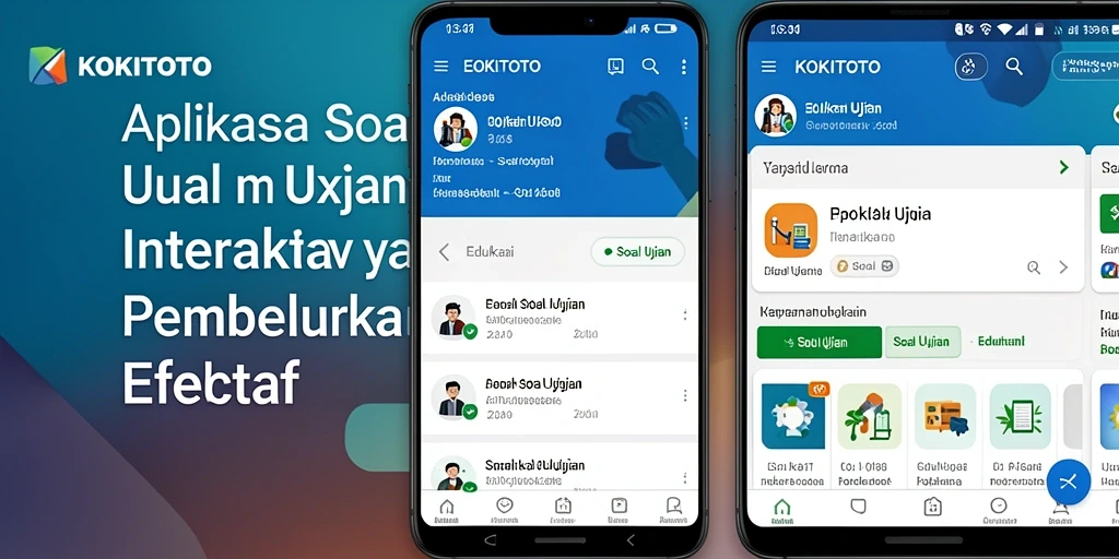 Tampilan antarmuka KOKITOTO saat mengerjakan soal ujian.