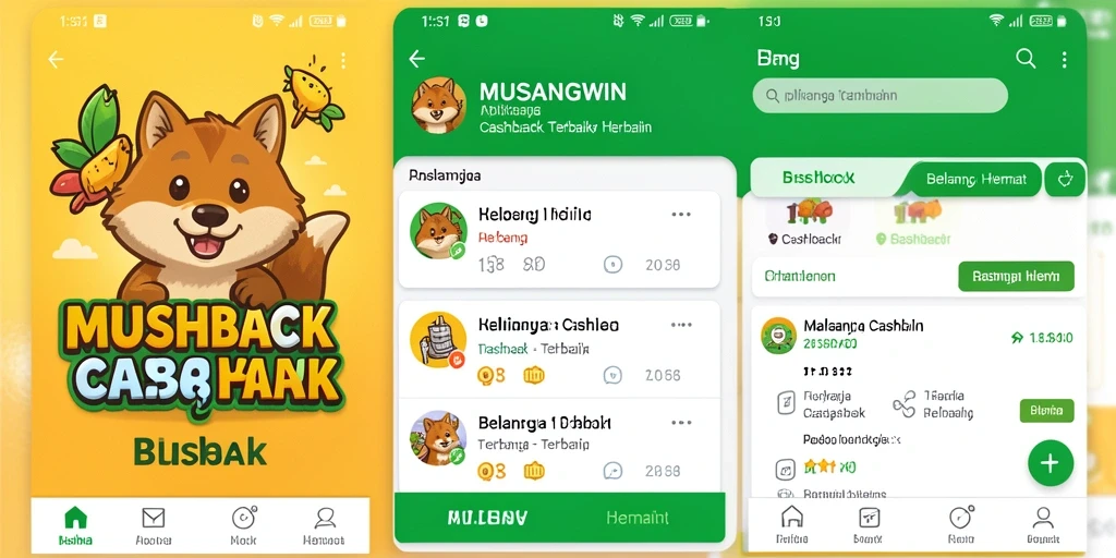 Antarmuka MUSANGWIN yang intuitif dan menarik untuk cashback.