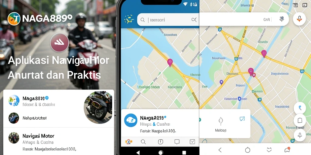 Tampilan antarmuka NAGA889 yang sederhana dan informatif untuk navigasi motor.