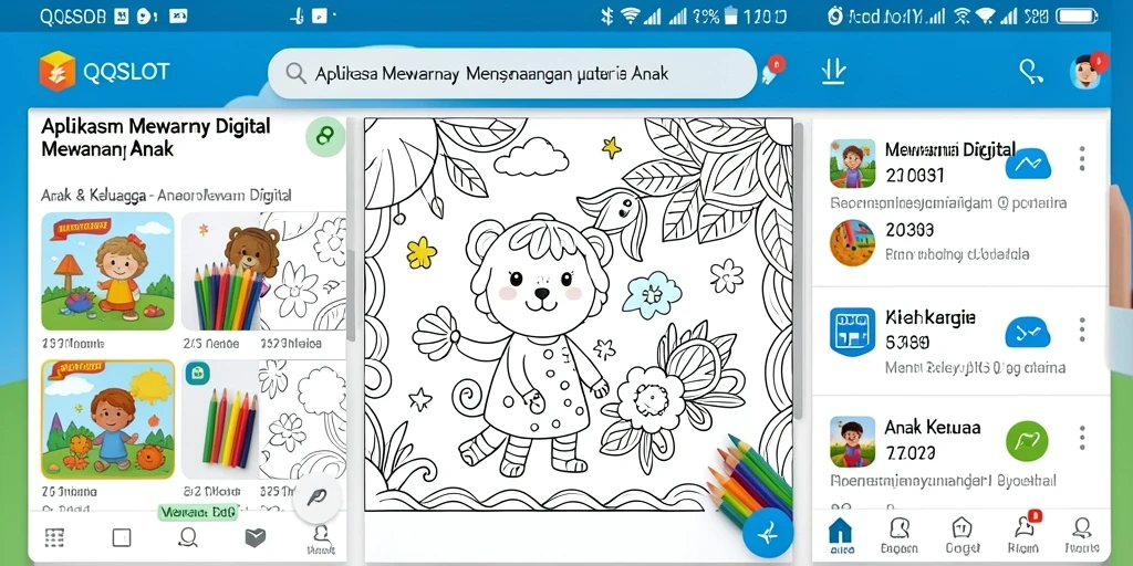 Screenshot aplikasi QQSLOT yang menampilkan antarmuka mewarnai digital.