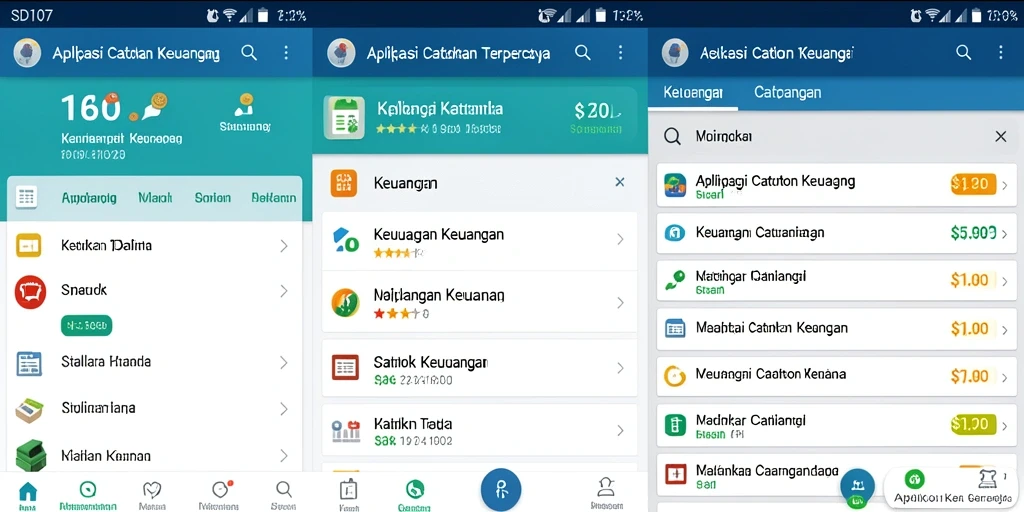 Antarmuka SD107 menampilkan fungsi Catatan Keuangan yang mudah digunakan.