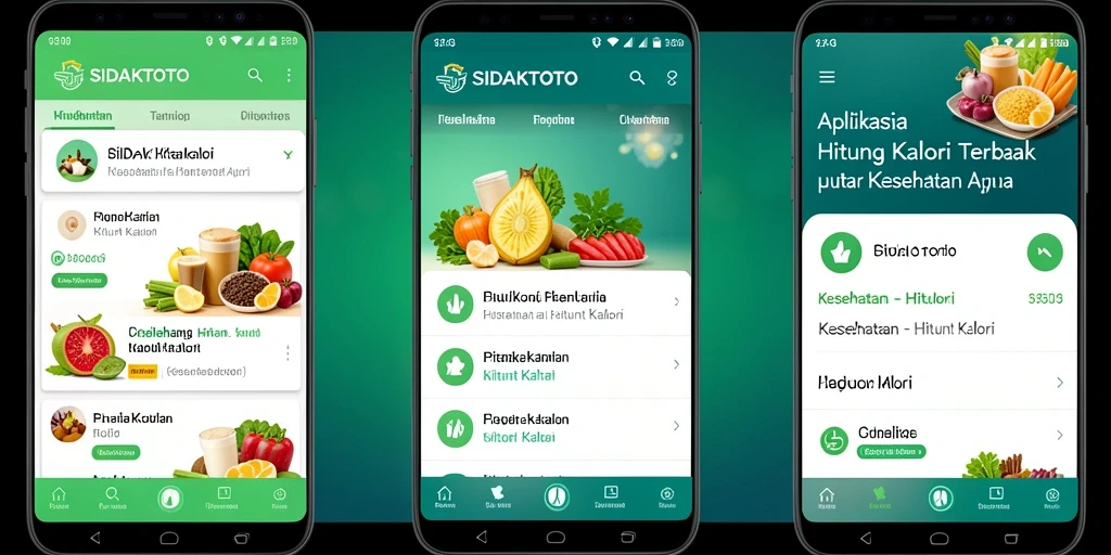 Tampilan antarmuka aplikasi Hitung Kalori SIDAKTOTO yang user-friendly.