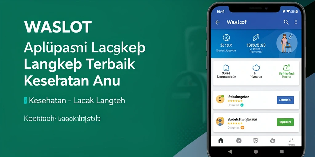 Antarmuka aplikasi WASLOT yang menunjukkan pelacakan langkah.